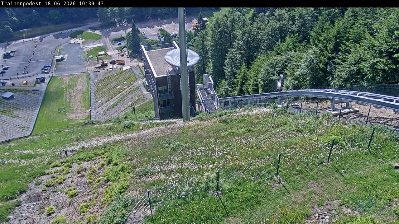 Archiv Foto Webcam Willingen: Blick Schanzentisch der Skisprungschanze