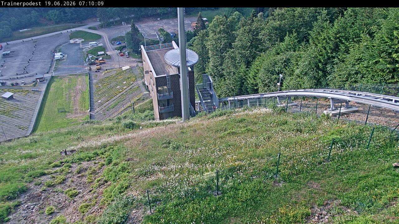 Archiv Foto Webcam Willingen: Blick Schanzentisch der Skisprungschanze