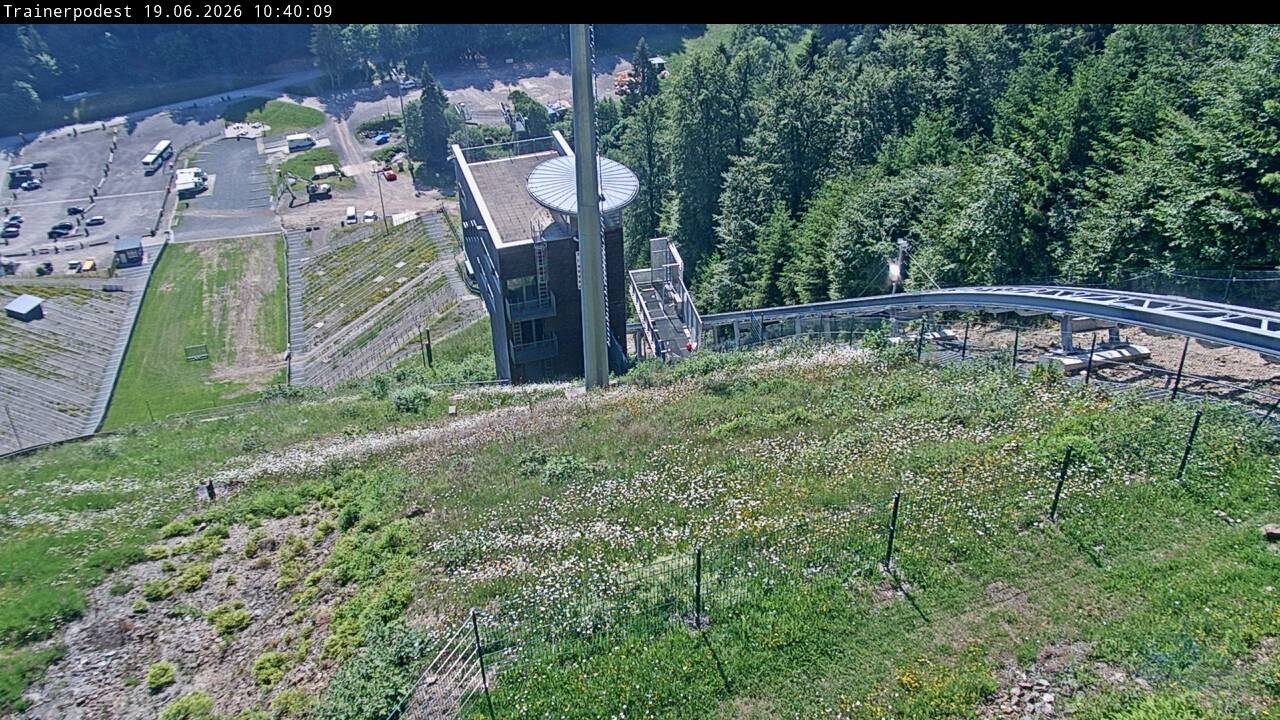 Archiv Foto Webcam Willingen: Blick Schanzentisch der Skisprungschanze