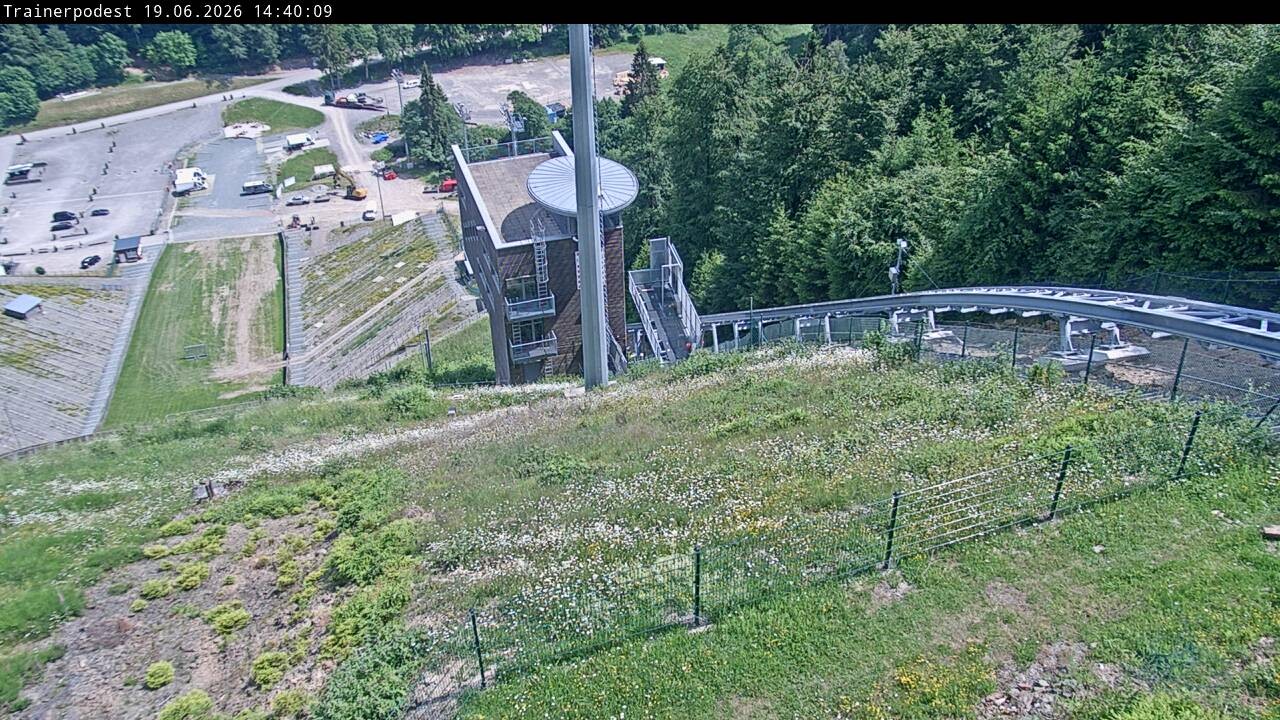 Archiv Foto Webcam Willingen: Blick Schanzentisch der Skisprungschanze