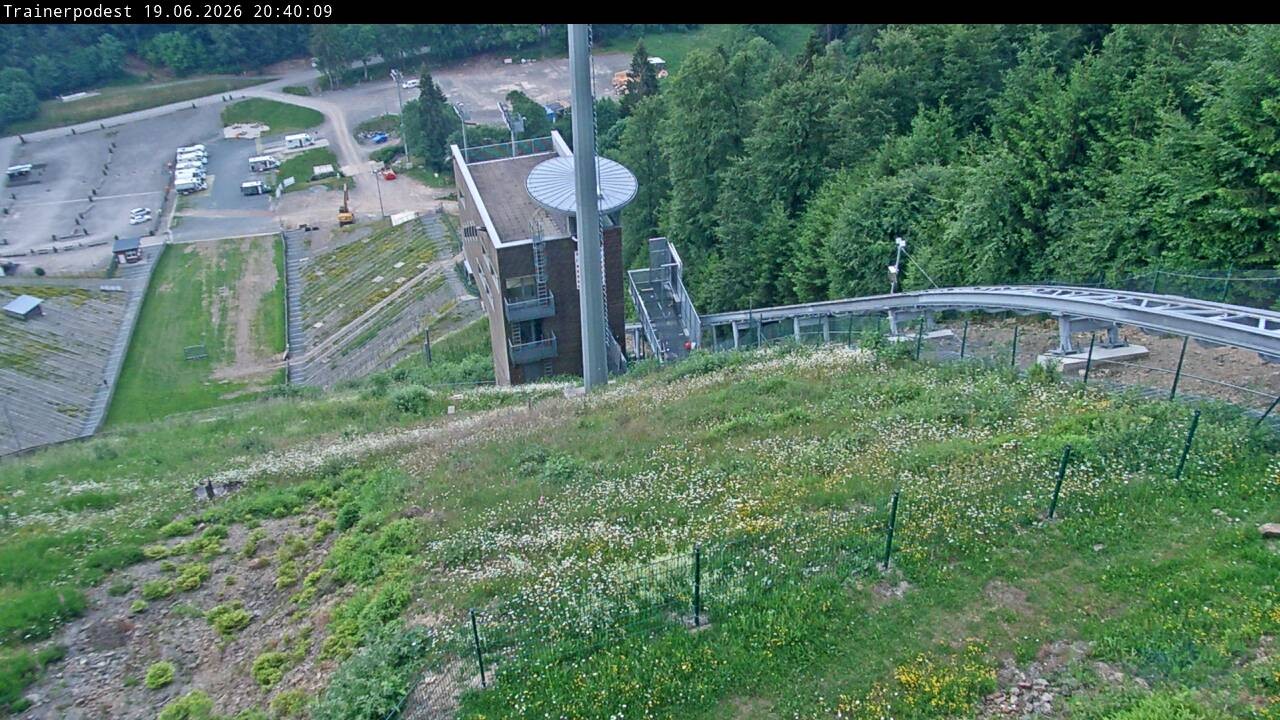 Archiv Foto Webcam Willingen: Blick Schanzentisch der Skisprungschanze