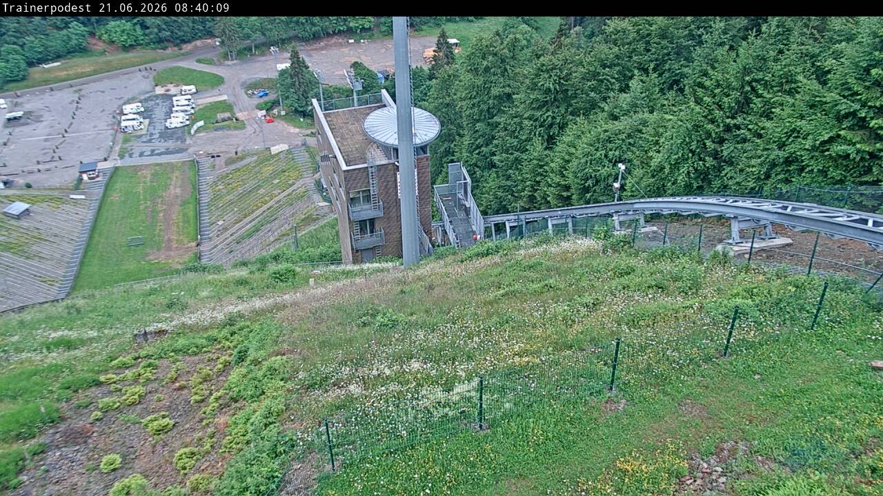 Archiv Foto Webcam Willingen: Blick Schanzentisch der Skisprungschanze
