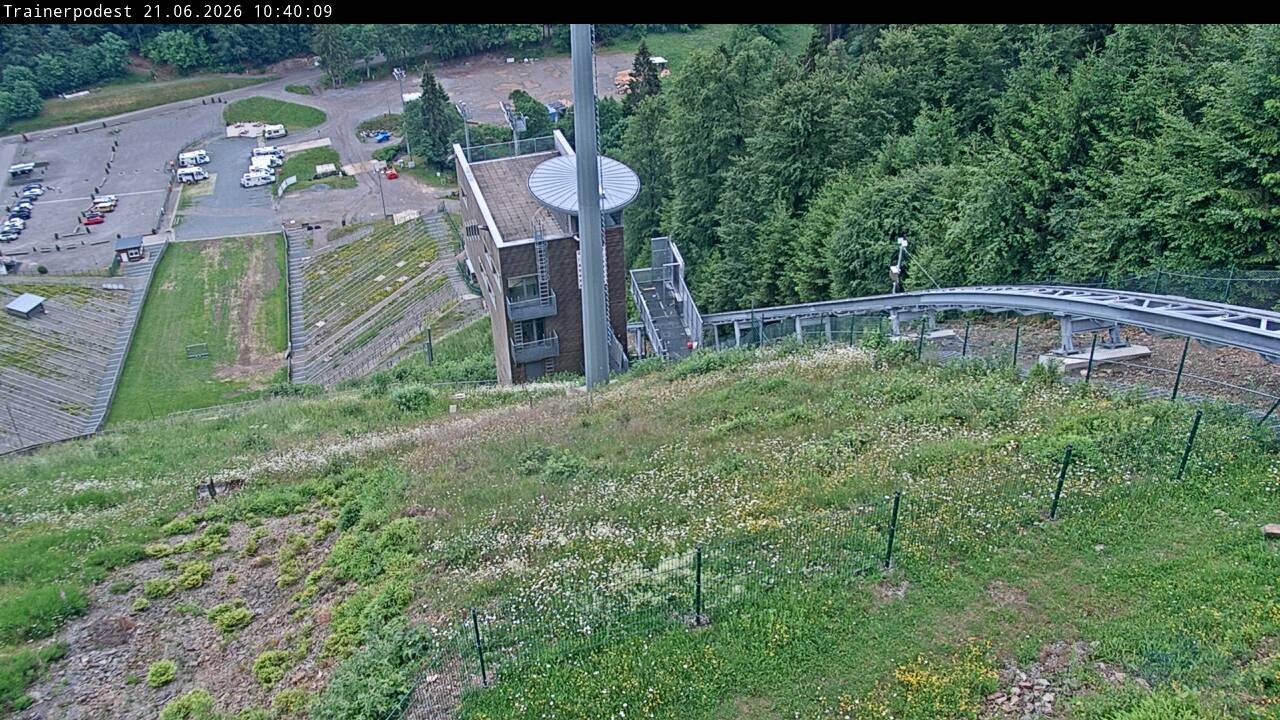 Archiv Foto Webcam Willingen: Blick Schanzentisch der Skisprungschanze