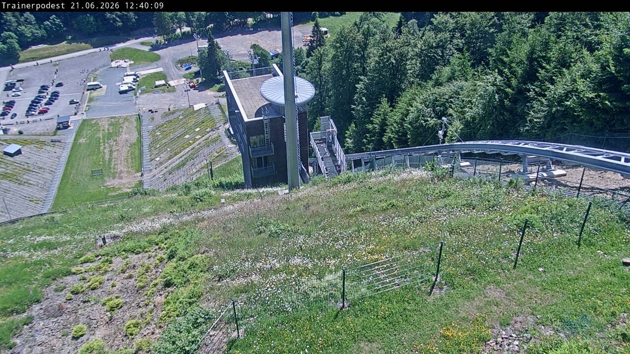 Archiv Foto Webcam Willingen: Blick Schanzentisch der Skisprungschanze