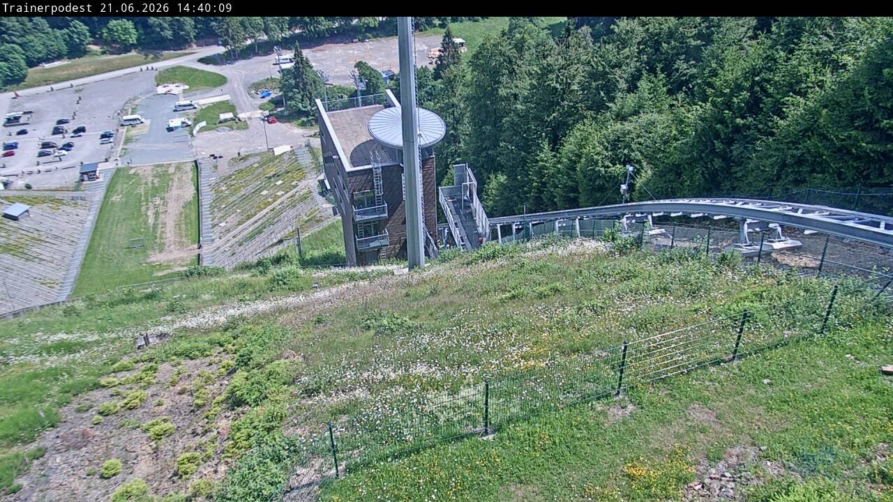 Archiv Foto Webcam Willingen: Blick Schanzentisch der Skisprungschanze