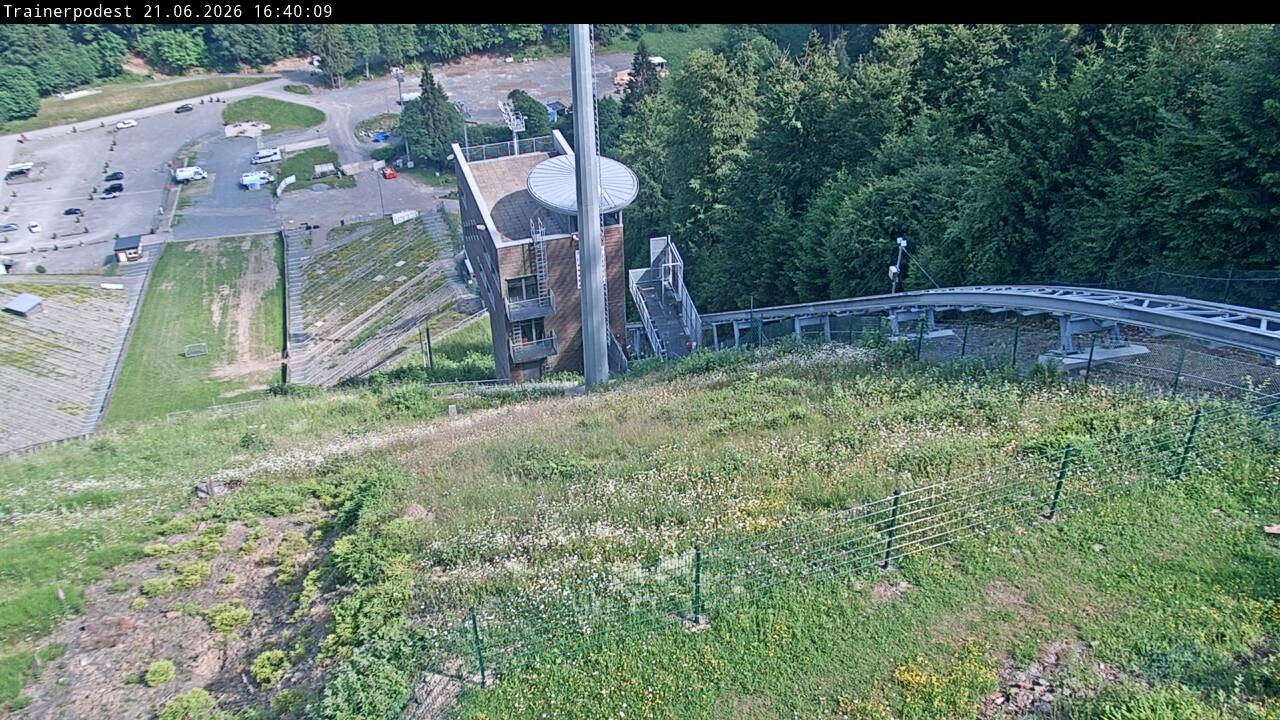 Archiv Foto Webcam Willingen: Blick Schanzentisch der Skisprungschanze
