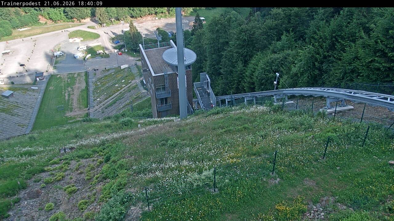 Archiv Foto Webcam Willingen: Blick Schanzentisch der Skisprungschanze
