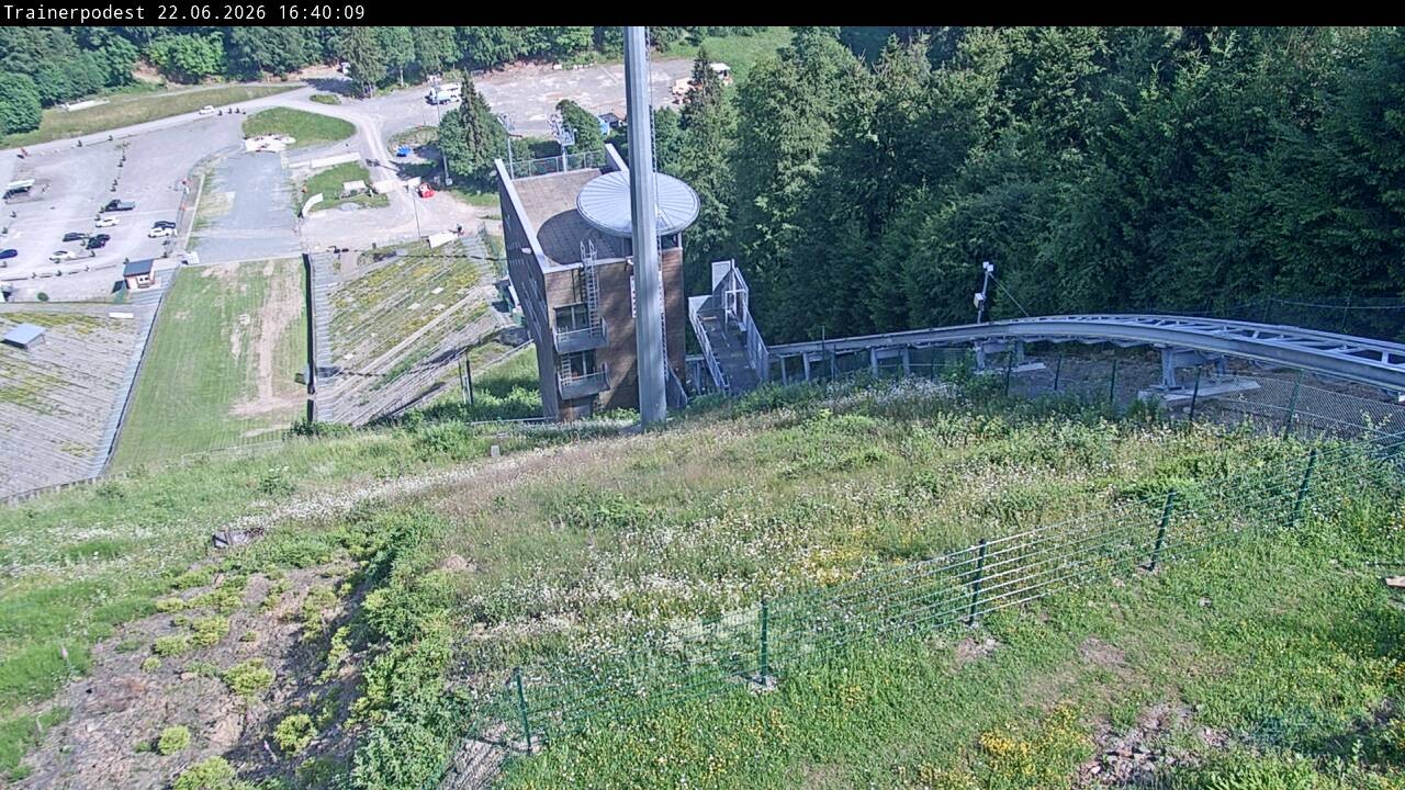 Archiv Foto Webcam Willingen: Blick Schanzentisch der Skisprungschanze