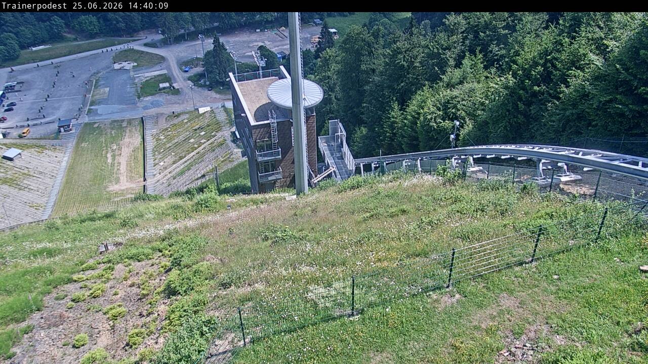 Archiv Foto Webcam Willingen: Blick Schanzentisch der Skisprungschanze