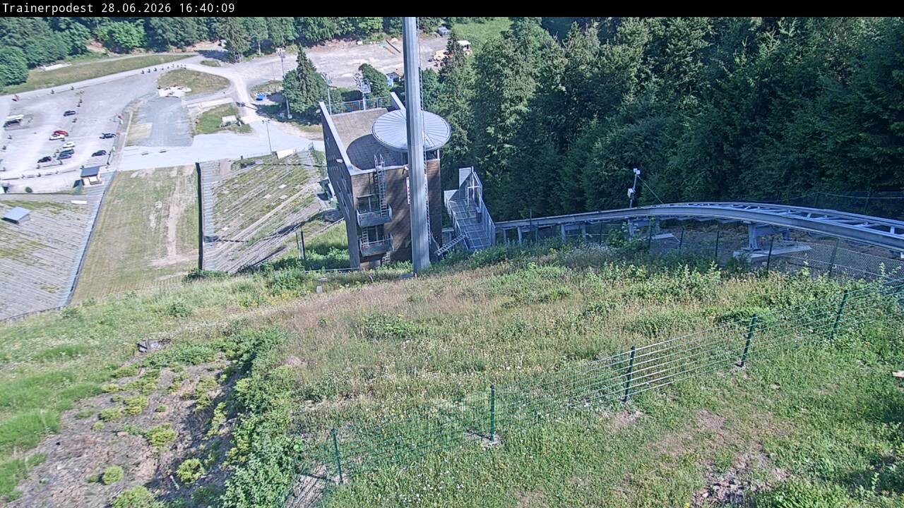 Archiv Foto Webcam Willingen: Blick Schanzentisch der Skisprungschanze