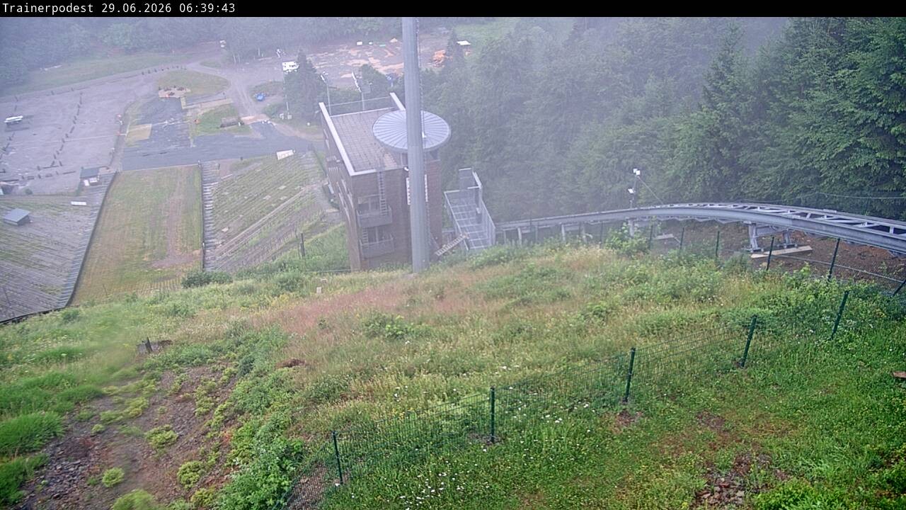 Archiv Foto Webcam Willingen: Blick Schanzentisch der Skisprungschanze