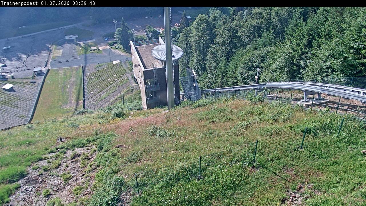 Archiv Foto Webcam Willingen: Blick Schanzentisch der Skisprungschanze