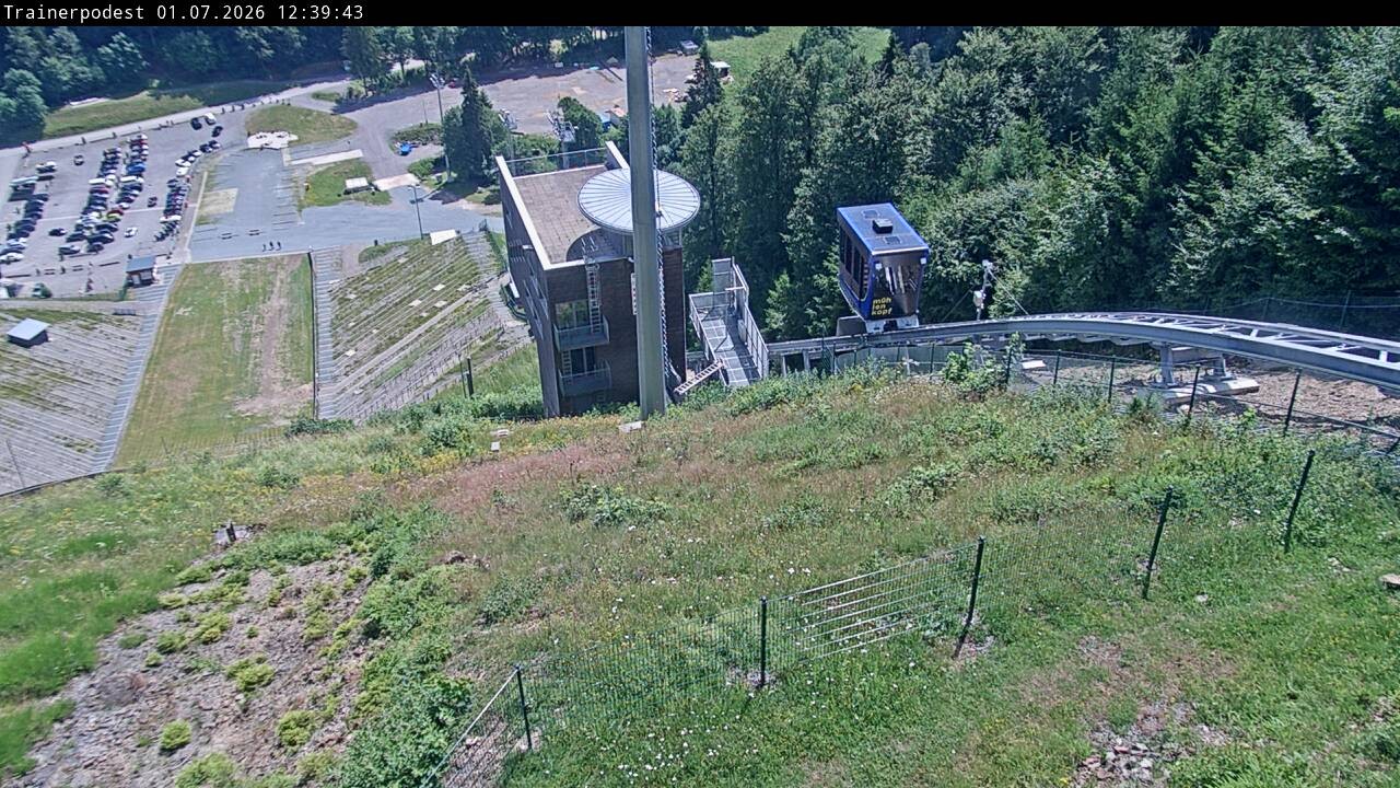Archiv Foto Webcam Willingen: Blick Schanzentisch der Skisprungschanze