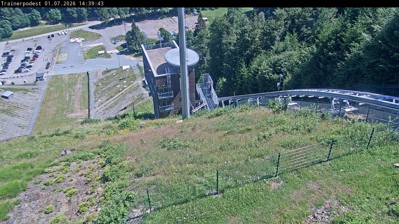 Archiv Foto Webcam Willingen: Blick Schanzentisch der Skisprungschanze