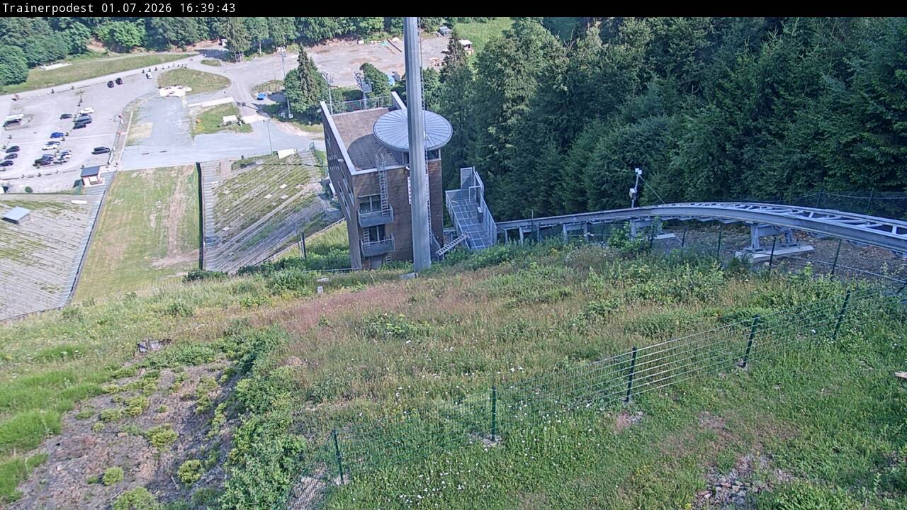 Archiv Foto Webcam Willingen: Blick Schanzentisch der Skisprungschanze