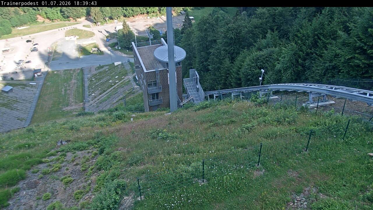 Archiv Foto Webcam Willingen: Blick Schanzentisch der Skisprungschanze