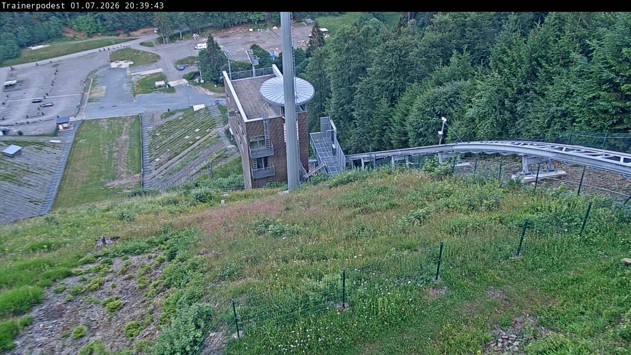 Archiv Foto Webcam Willingen: Blick Schanzentisch der Skisprungschanze