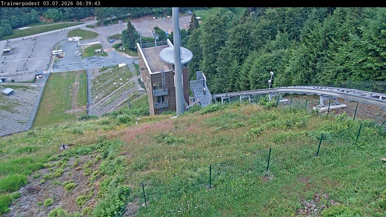 Archiv Foto Webcam Willingen: Blick Schanzentisch der Skisprungschanze