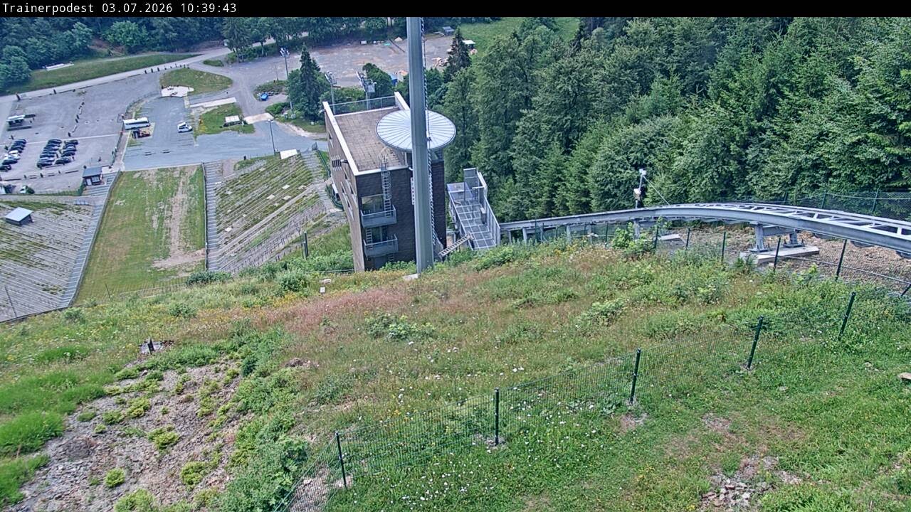 Archiv Foto Webcam Willingen: Blick Schanzentisch der Skisprungschanze