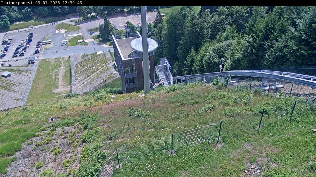 Archiv Foto Webcam Willingen: Blick Schanzentisch der Skisprungschanze