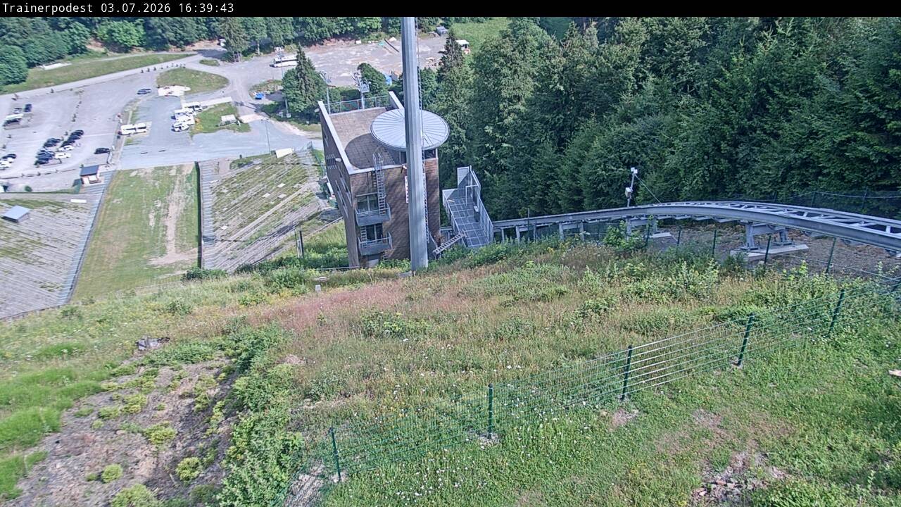 Archiv Foto Webcam Willingen: Blick Schanzentisch der Skisprungschanze
