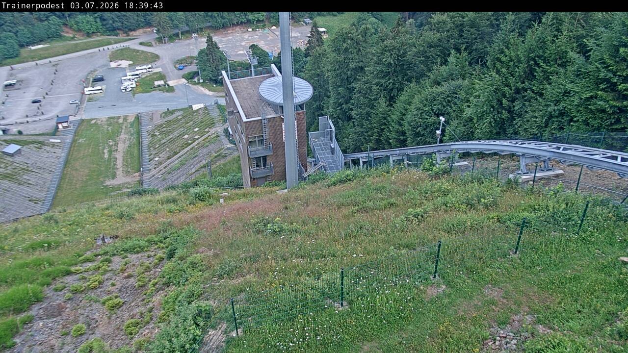Archiv Foto Webcam Willingen: Blick Schanzentisch der Skisprungschanze