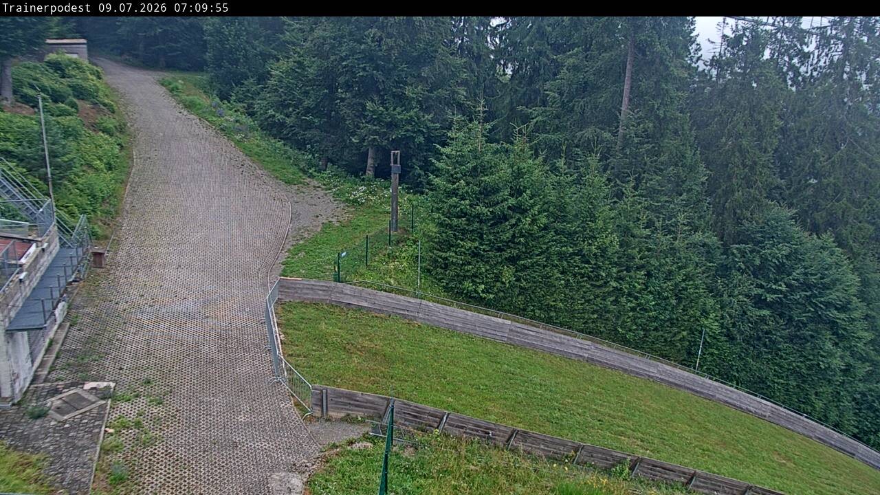 Archiv Foto Webcam Willingen: Blick Schanzentisch der Skisprungschanze