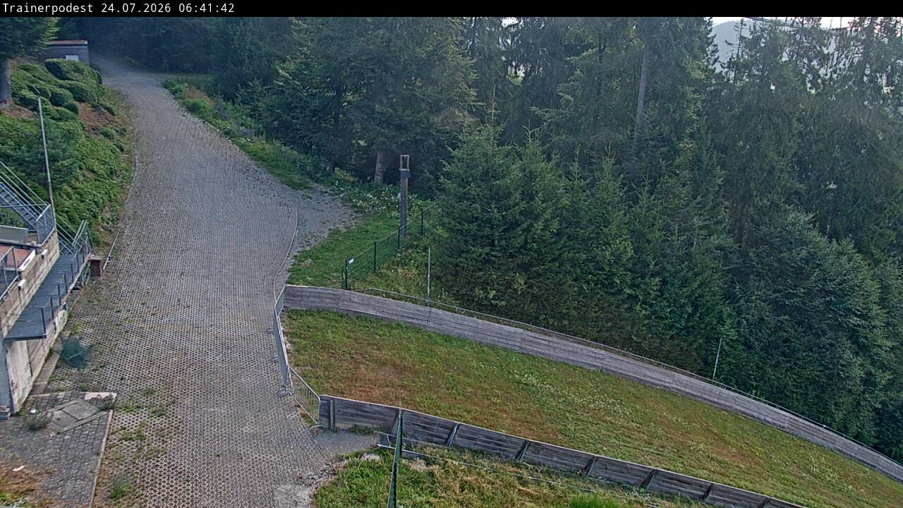 Archiv Foto Webcam Willingen: Blick Schanzentisch der Skisprungschanze