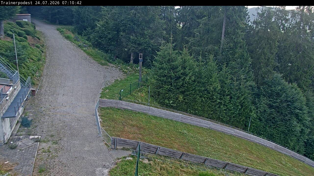 Archiv Foto Webcam Willingen: Blick Schanzentisch der Skisprungschanze