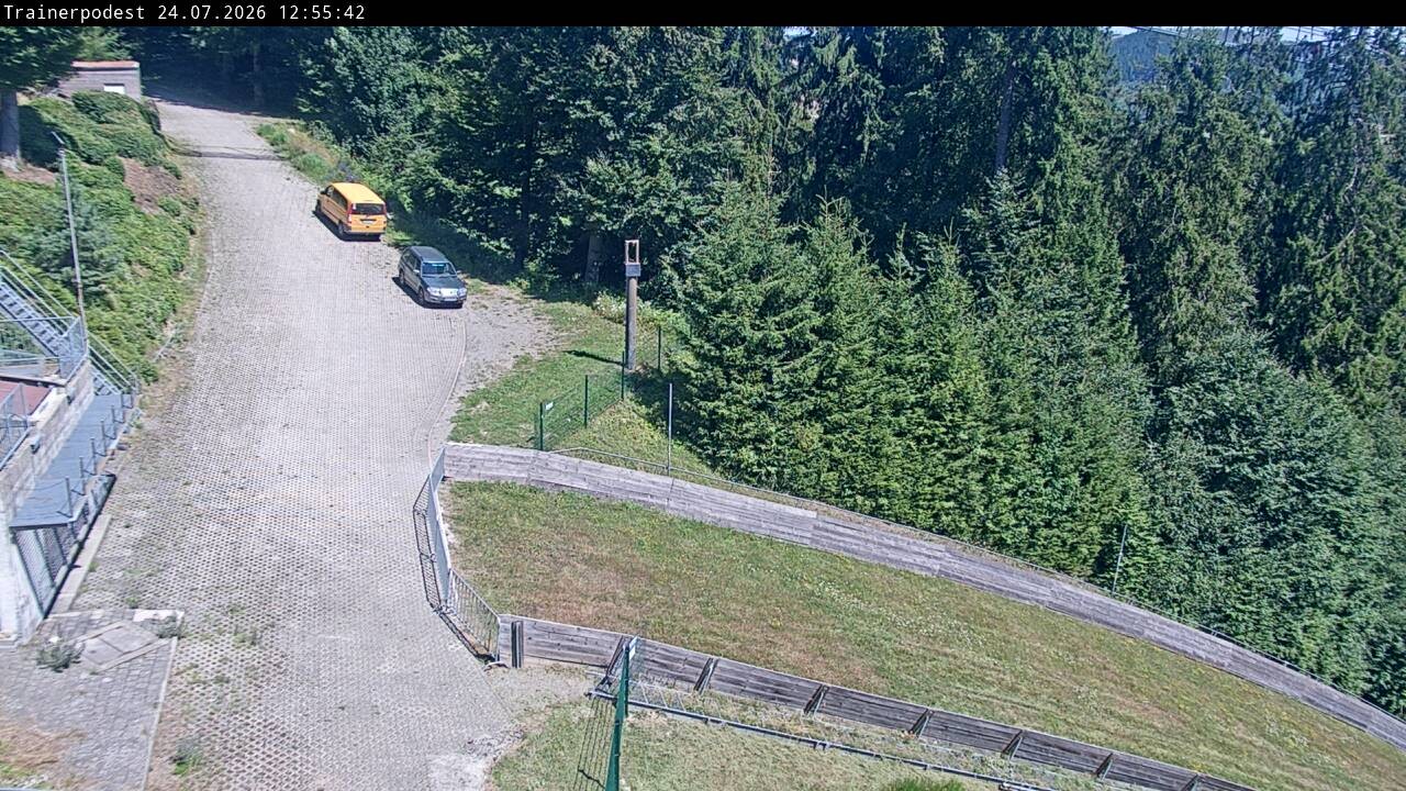 Archiv Foto Webcam Willingen: Blick Schanzentisch der Skisprungschanze