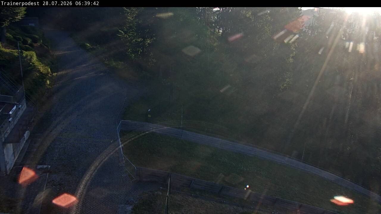 Archiv Foto Webcam Willingen: Blick Schanzentisch der Skisprungschanze