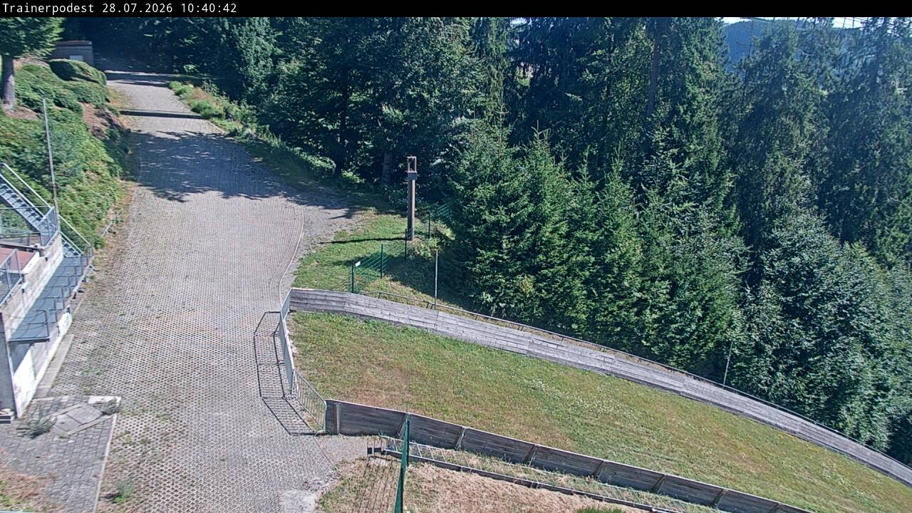 Archiv Foto Webcam Willingen: Blick Schanzentisch der Skisprungschanze