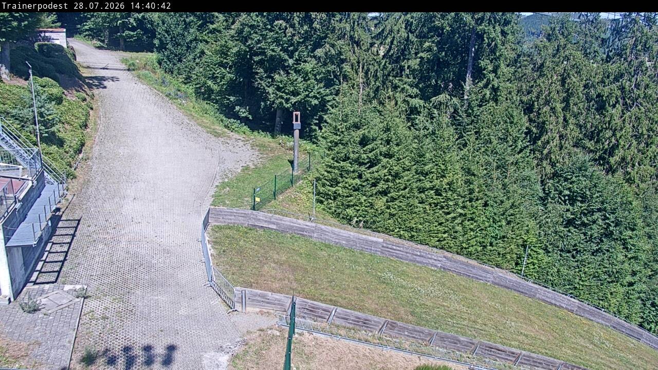 Archiv Foto Webcam Willingen: Blick Schanzentisch der Skisprungschanze