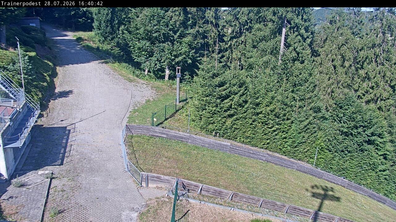 Archiv Foto Webcam Willingen: Blick Schanzentisch der Skisprungschanze