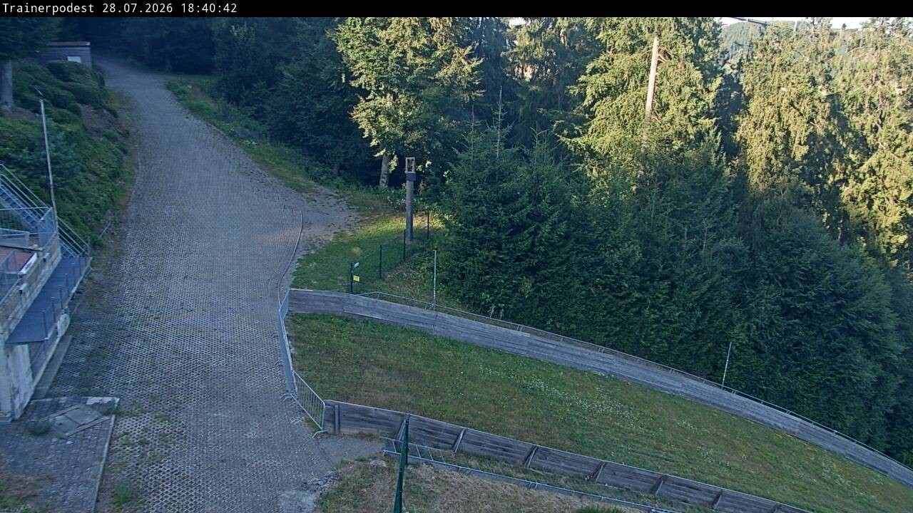 Archiv Foto Webcam Willingen: Blick Schanzentisch der Skisprungschanze