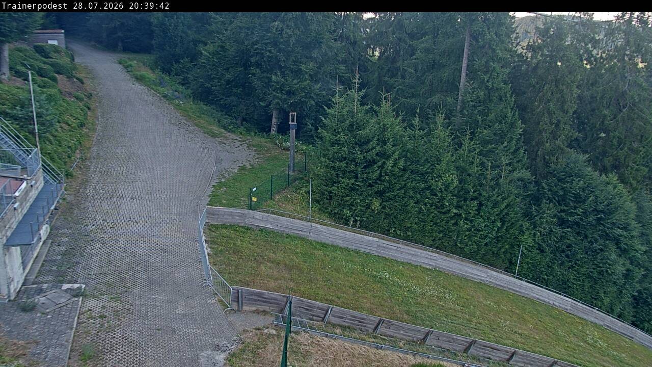 Archiv Foto Webcam Willingen: Blick Schanzentisch der Skisprungschanze