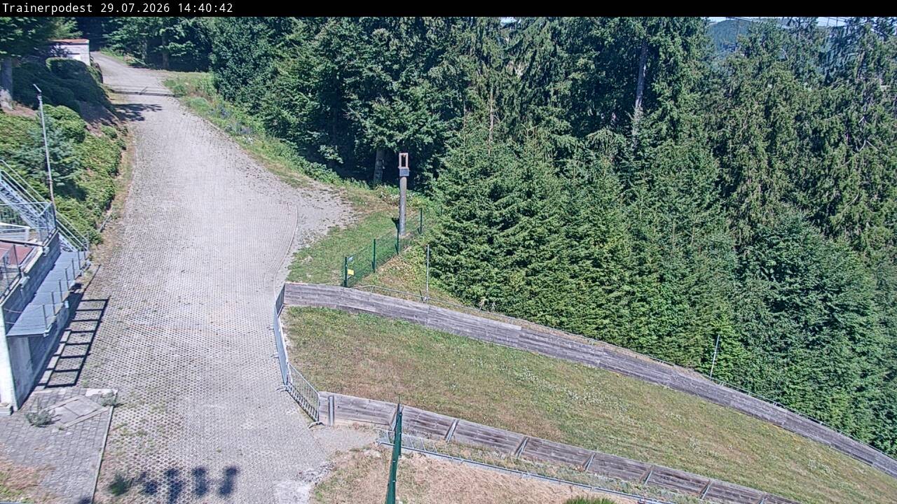 Archiv Foto Webcam Willingen: Blick Schanzentisch der Skisprungschanze