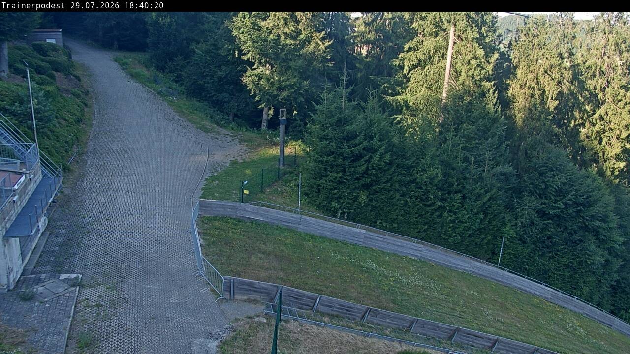 Archiv Foto Webcam Willingen: Blick Schanzentisch der Skisprungschanze