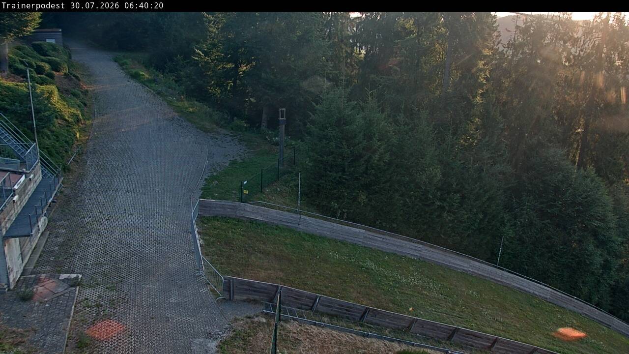Archiv Foto Webcam Willingen: Blick Schanzentisch der Skisprungschanze