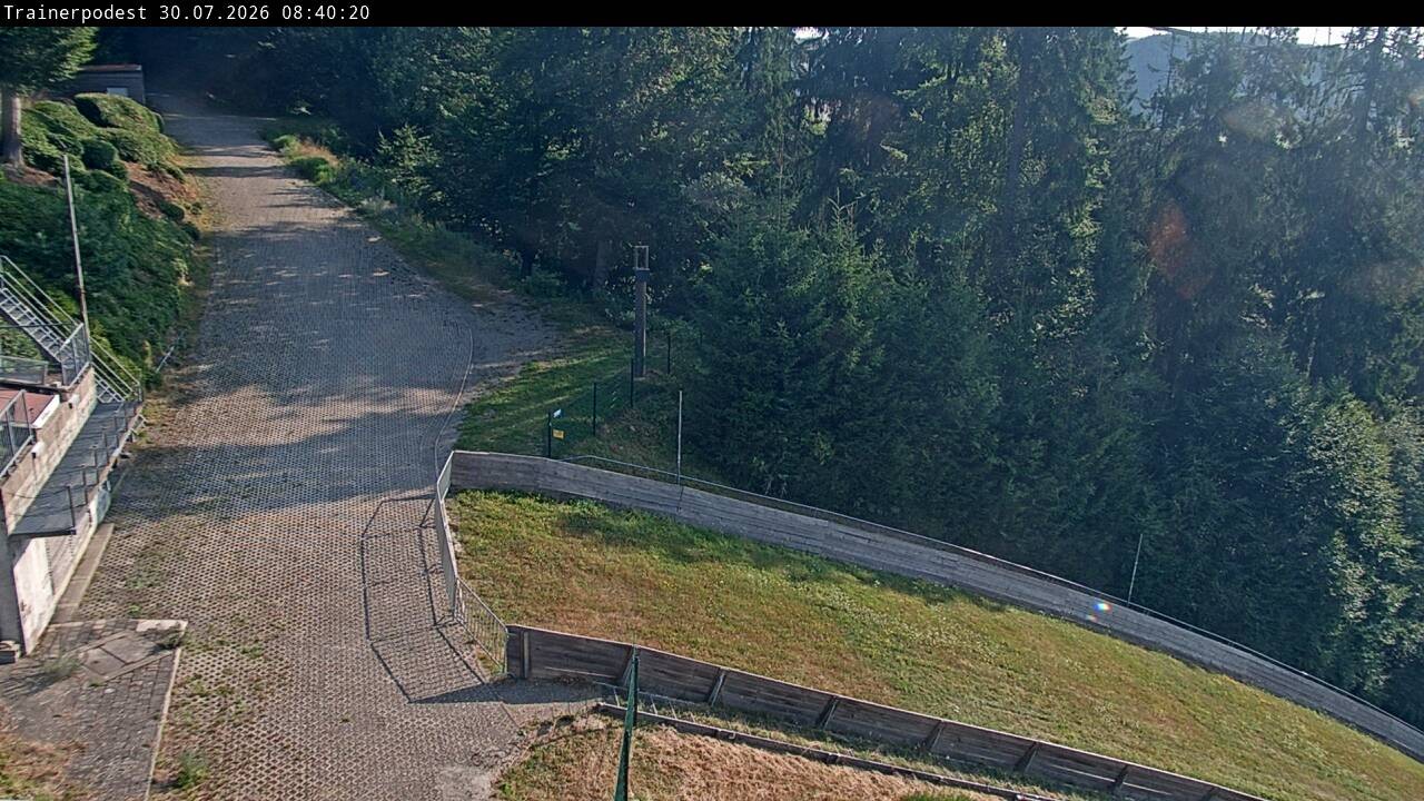 Archiv Foto Webcam Willingen: Blick Schanzentisch der Skisprungschanze