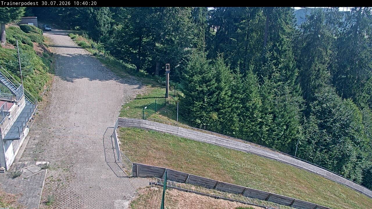 Archiv Foto Webcam Willingen: Blick Schanzentisch der Skisprungschanze