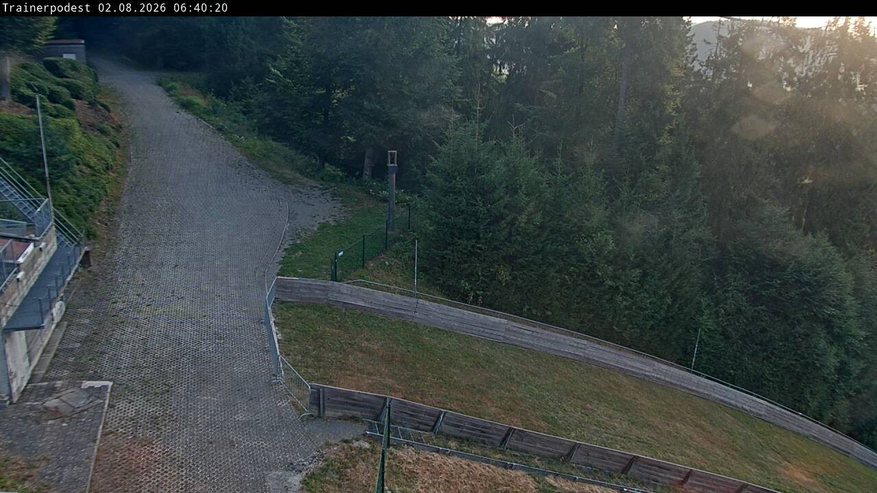 Archiv Foto Webcam Willingen: Blick Schanzentisch der Skisprungschanze