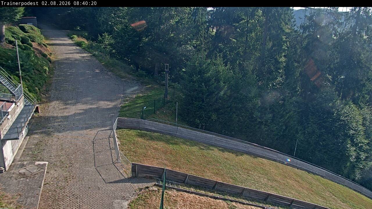 Archiv Foto Webcam Willingen: Blick Schanzentisch der Skisprungschanze