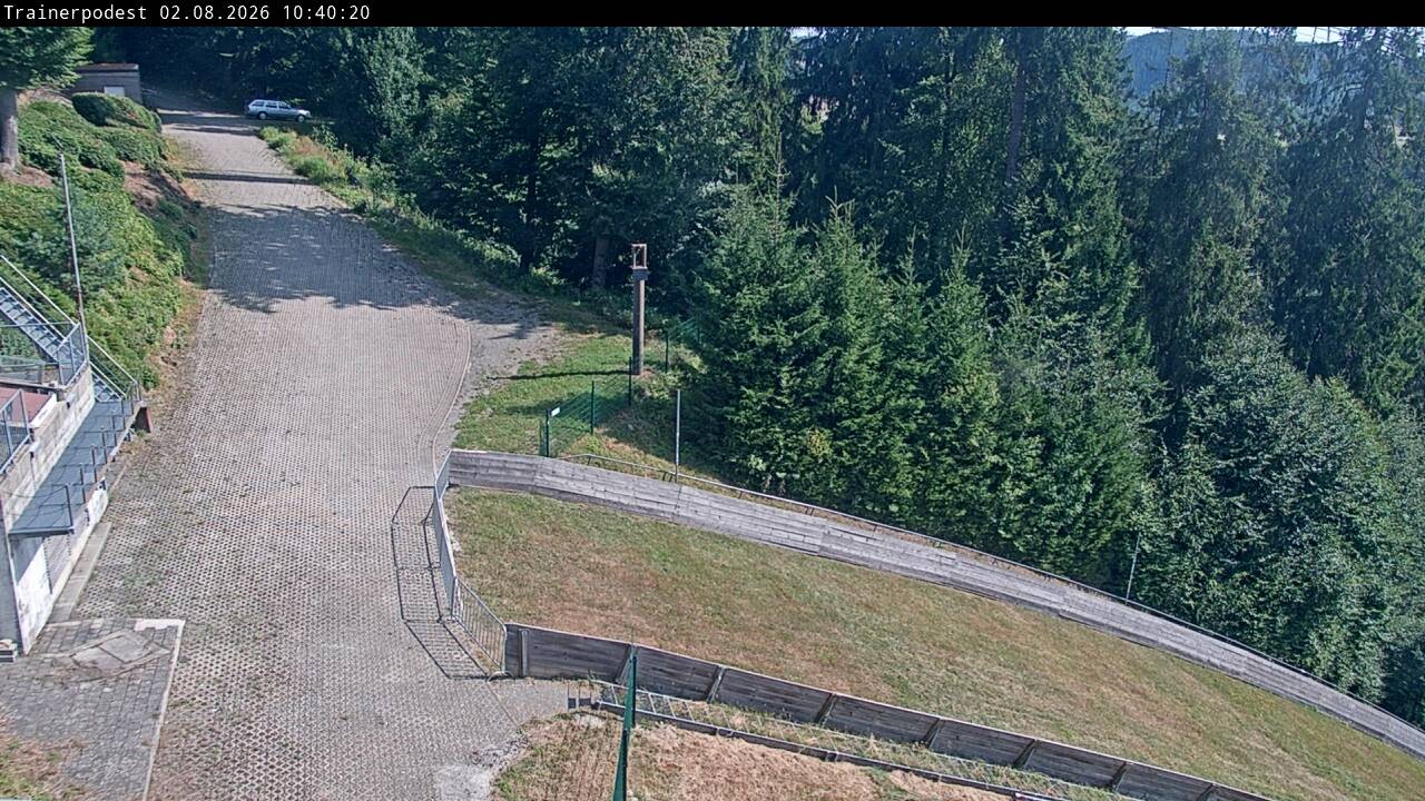 Archiv Foto Webcam Willingen: Blick Schanzentisch der Skisprungschanze
