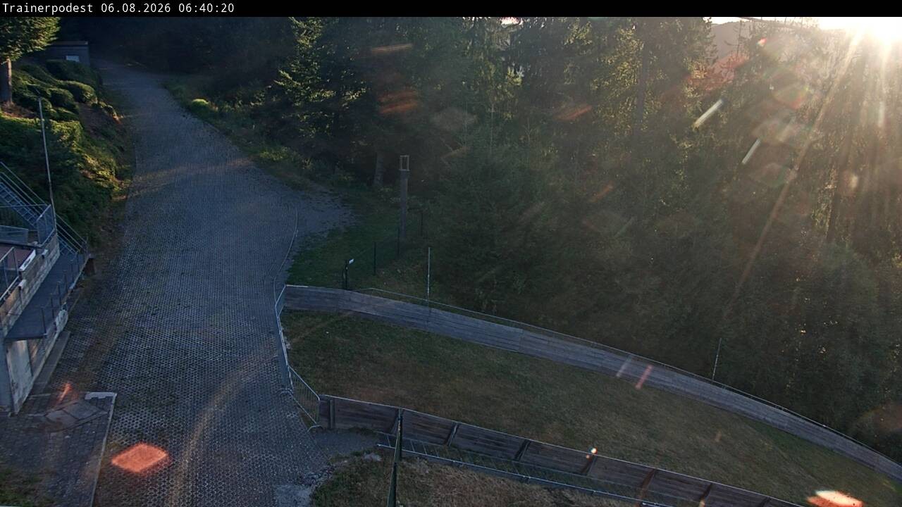 Archiv Foto Webcam Willingen: Blick Schanzentisch der Skisprungschanze