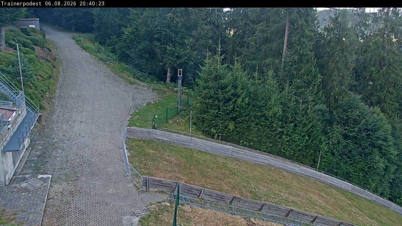 Archiv Foto Webcam Willingen: Blick Schanzentisch der Skisprungschanze