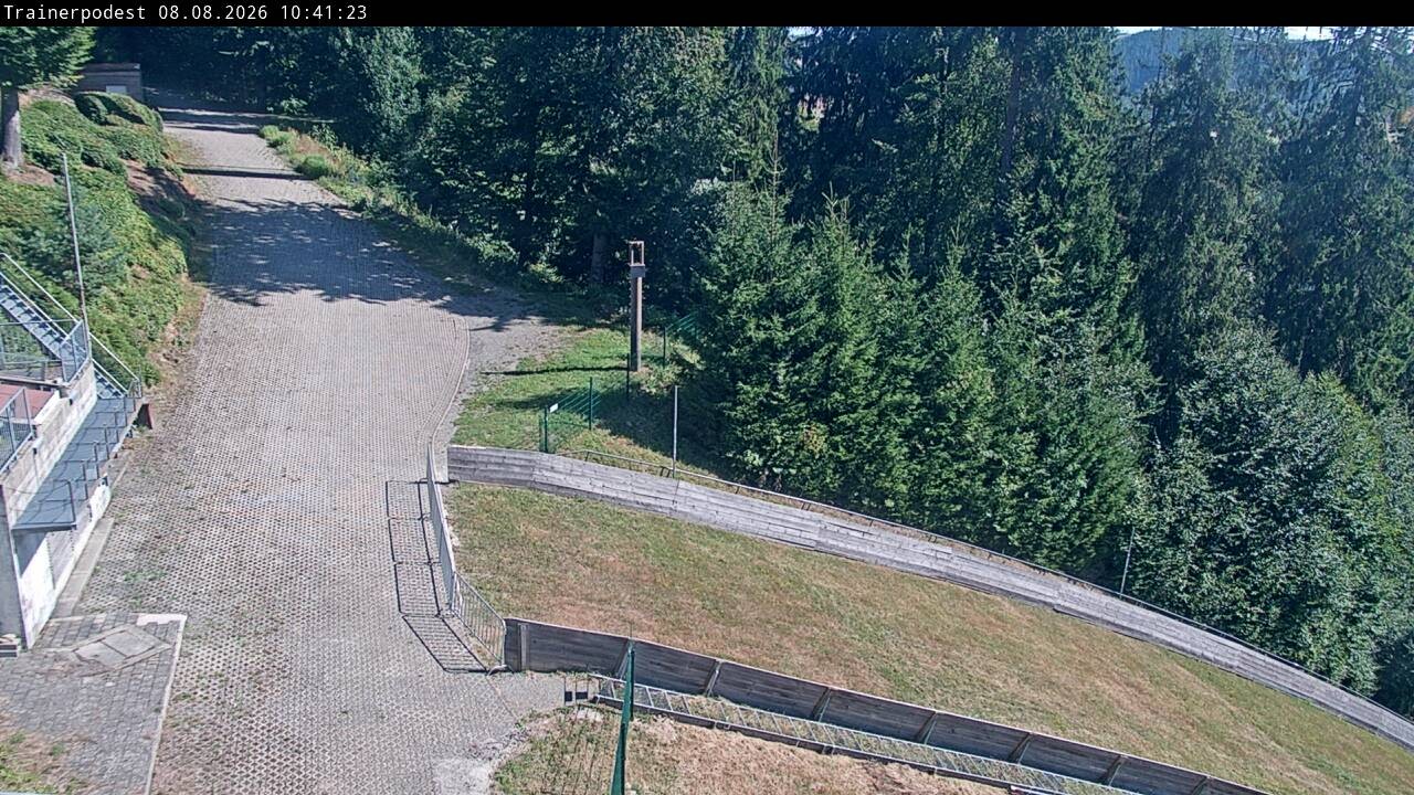 Archiv Foto Webcam Willingen: Blick Schanzentisch der Skisprungschanze