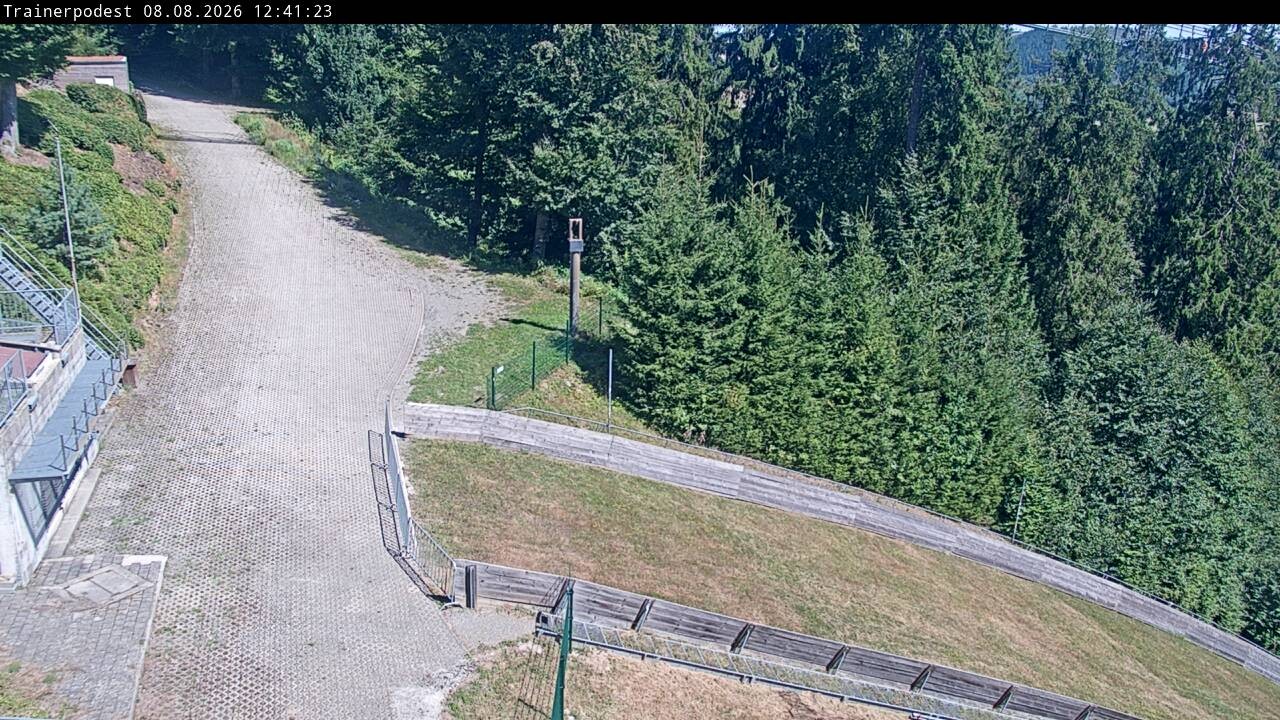 Archiv Foto Webcam Willingen: Blick Schanzentisch der Skisprungschanze