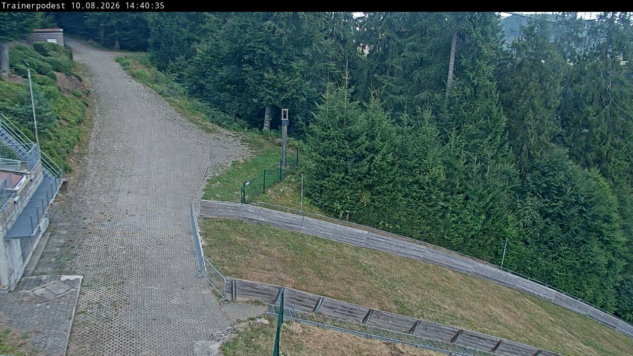 Archiv Foto Webcam Willingen: Blick Schanzentisch der Skisprungschanze