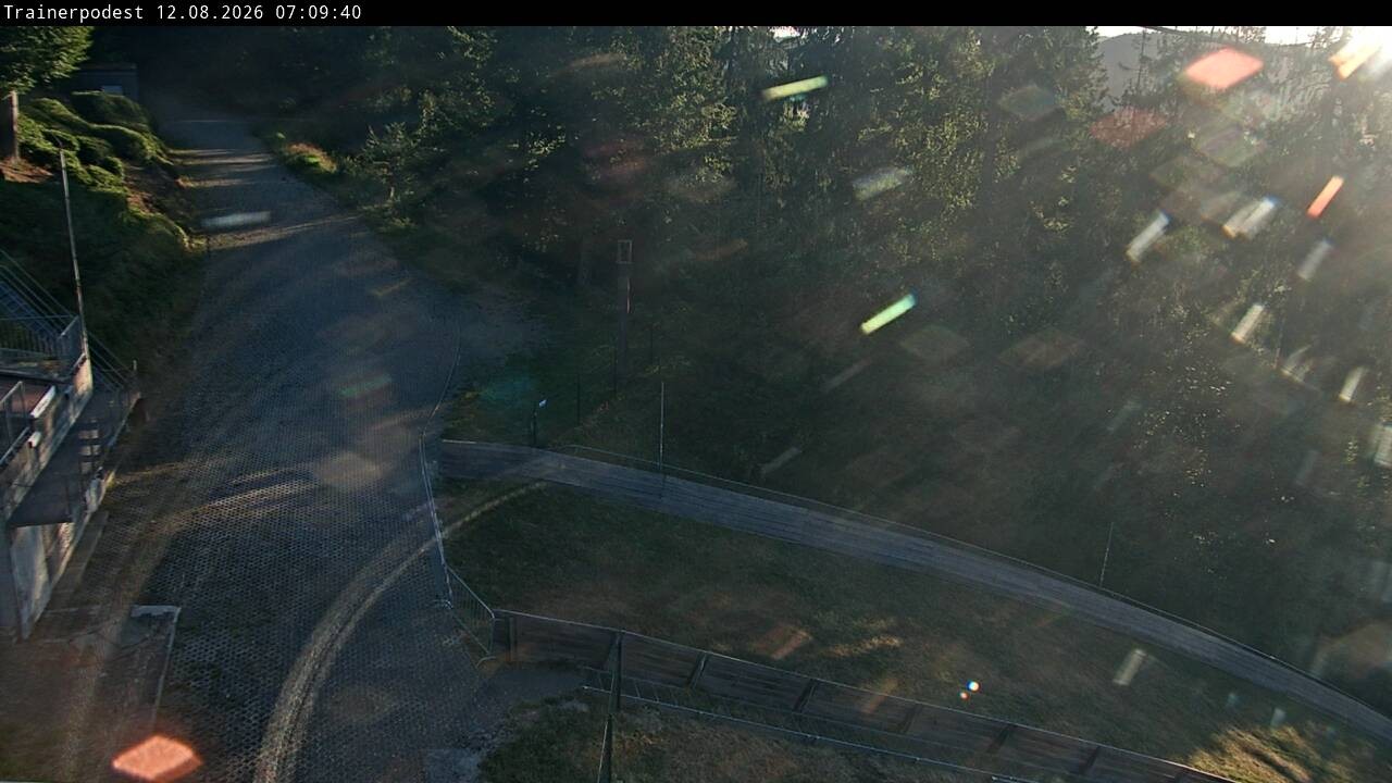 Archiv Foto Webcam Willingen: Blick Schanzentisch der Skisprungschanze